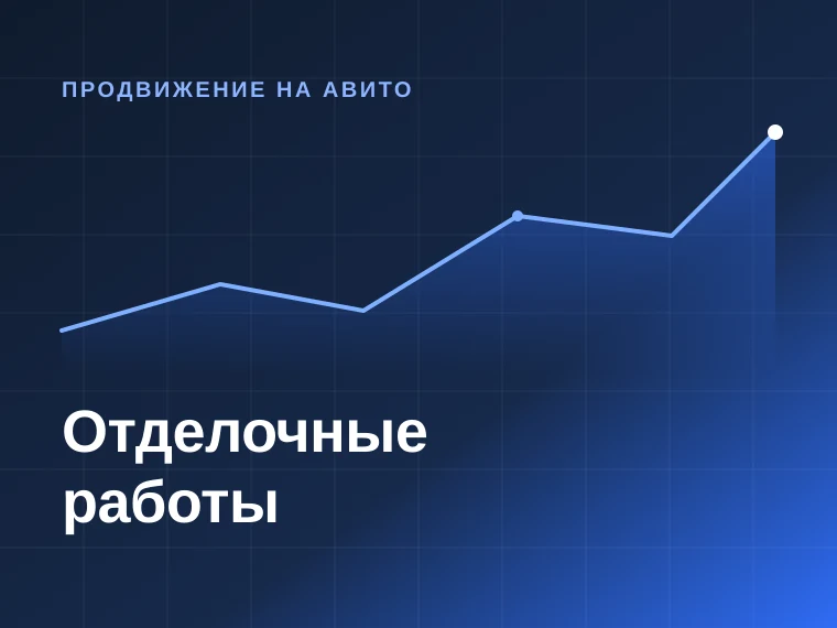 Отделочные работы — продвижение на Авито